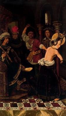 Bartolome Bermejo The flagellation of Saint Engratia France oil painting art